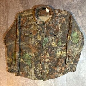 Vintage 70s Rattlers Realtree Camo Button Shirt Jacket